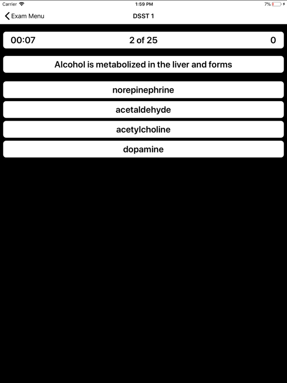 DSST Substance Abuse Prep iPad screenshot