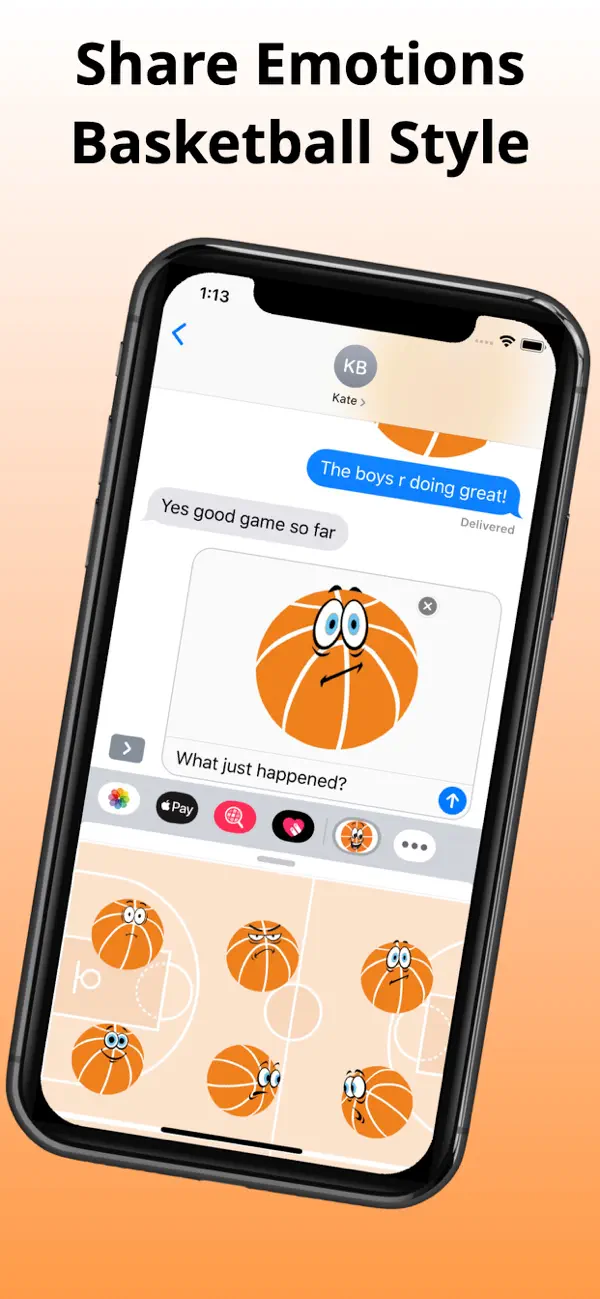 Screenshot #1 pour Basketball GM Emojis Ball Star