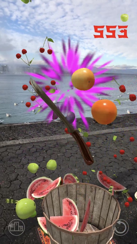 #9. Fruit Warrior AR (iOS) By: Philippe Zay