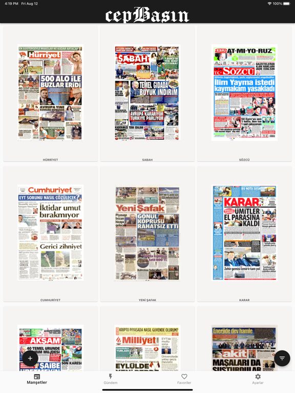 CepBasın iPad screenshot 2 - News app