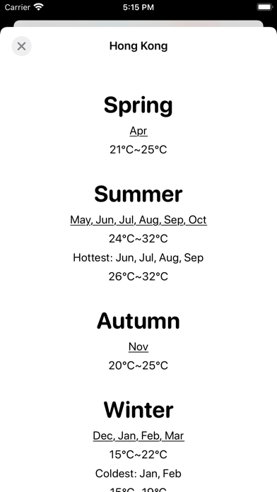 Four Seasons: Weather Forecast Screenshot