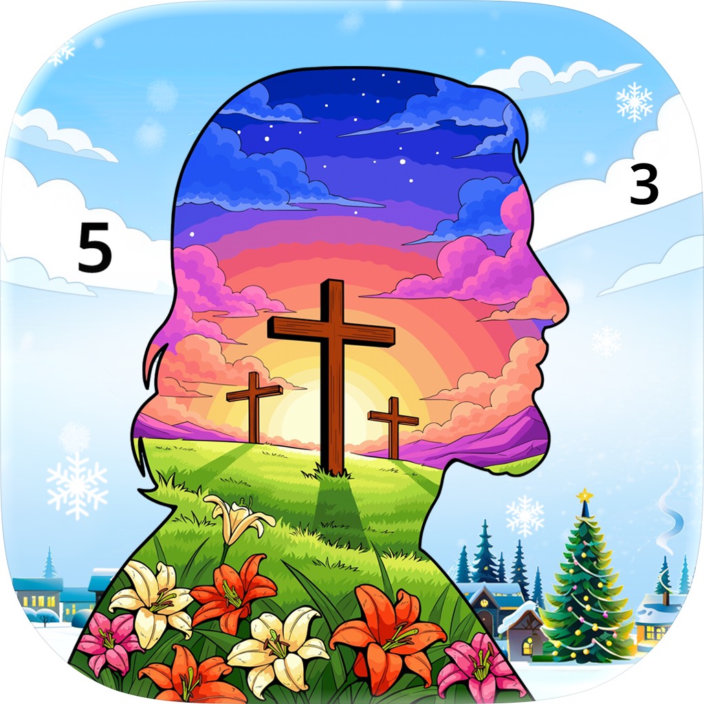 Apple App Store cover for Amen Color-Bible Coloring Book