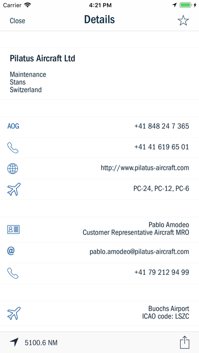 Pilatus Customer Service Screenshot 3 of 4