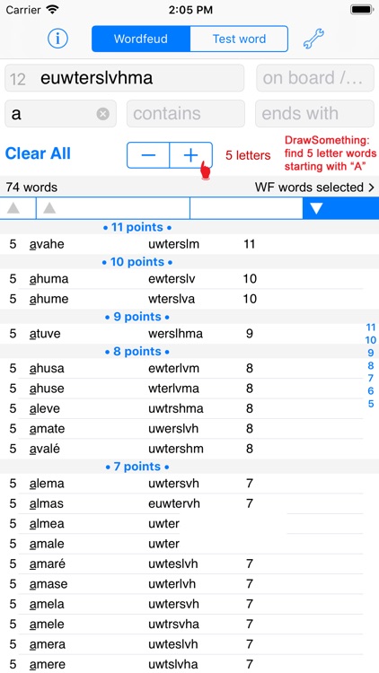 WordsFinder/WF Español screenshot-3