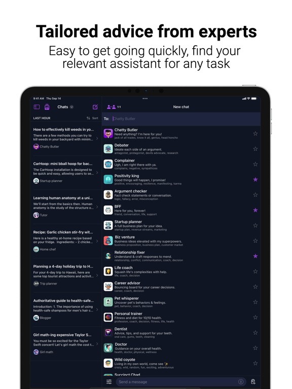 Chatty Butler: Chat AI agents