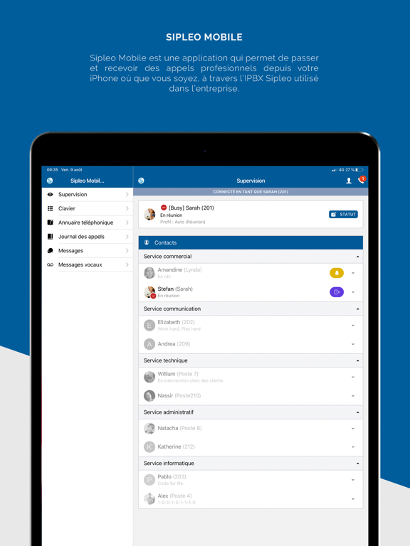 Screenshot #4 pour SipleoMobile