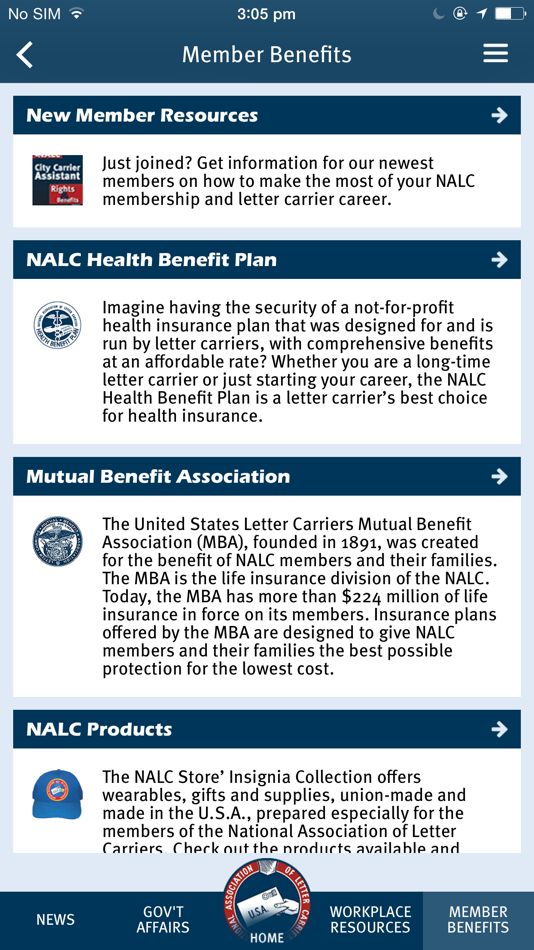 #5. NALC Member App (iOS) 来自: National Association of Letter Carriers