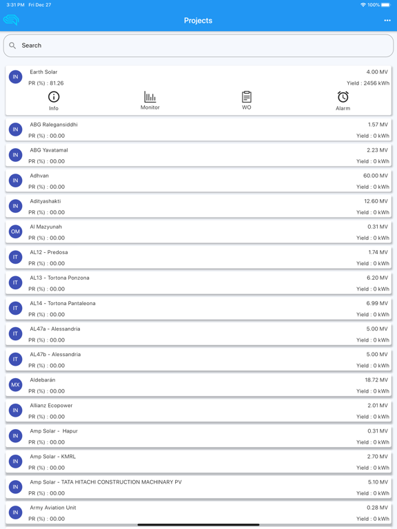 IBM Maximo Renewables iPad screenshot