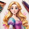 Rapunzel Coloring Book Game icon