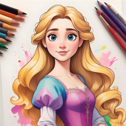 Rapunzel Coloring Book Game