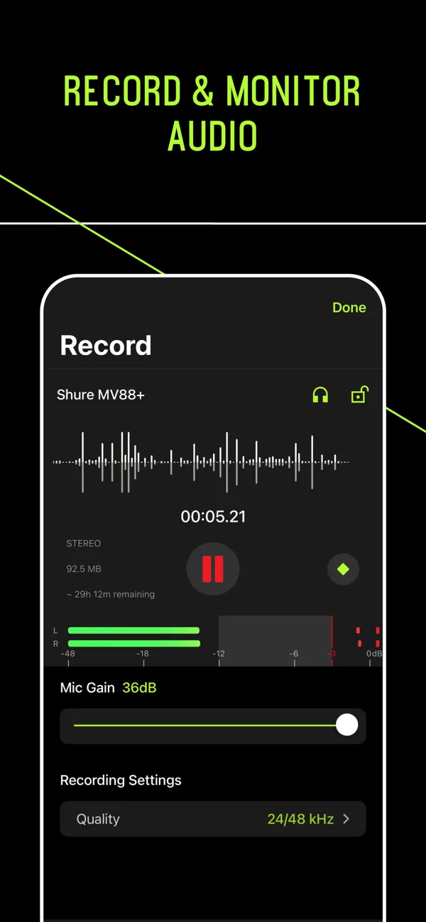 #2. MOTIV Audio (iOS) Ved: Shure
