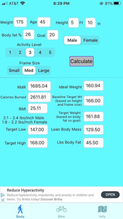 Workout Calc