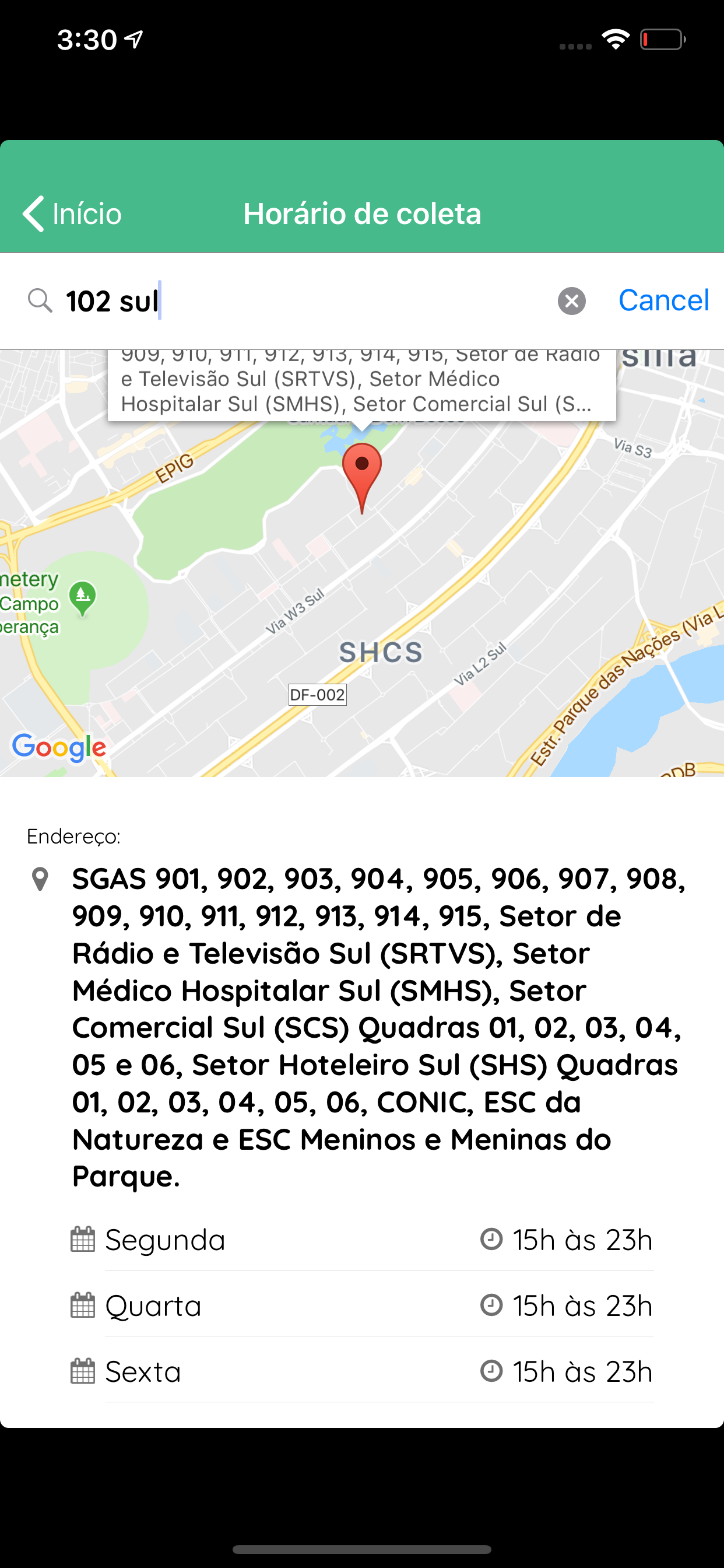 SLU Coleta DF screenshot 3