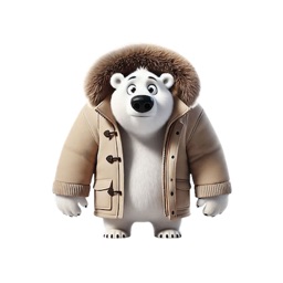 Polar Bear Coat Stickers