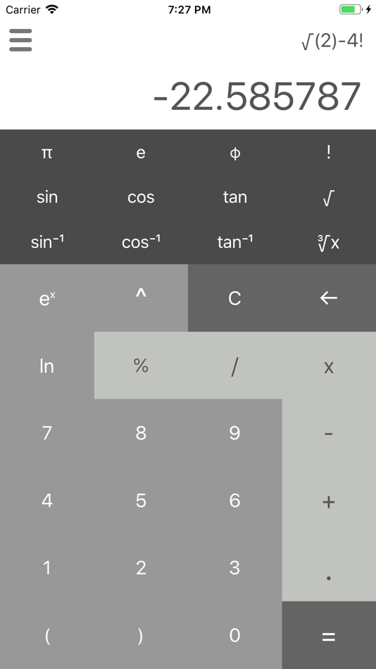 #3. Scientific CalcX (iOS) 由: 可 陈