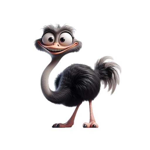 Goofy Ostrich Stickers