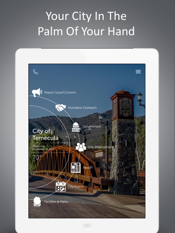 City of Temecula iPad screenshot