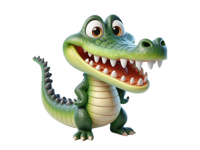 Grinning Crocodile Stickers