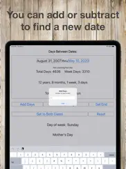 between dates calendar math ipad images 3