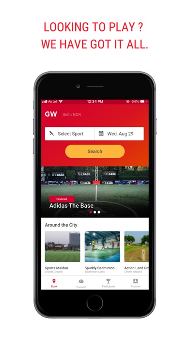 GW Sports App Screenshot