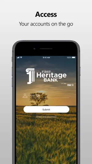 First Heritage Bank Mobile screenshot 1