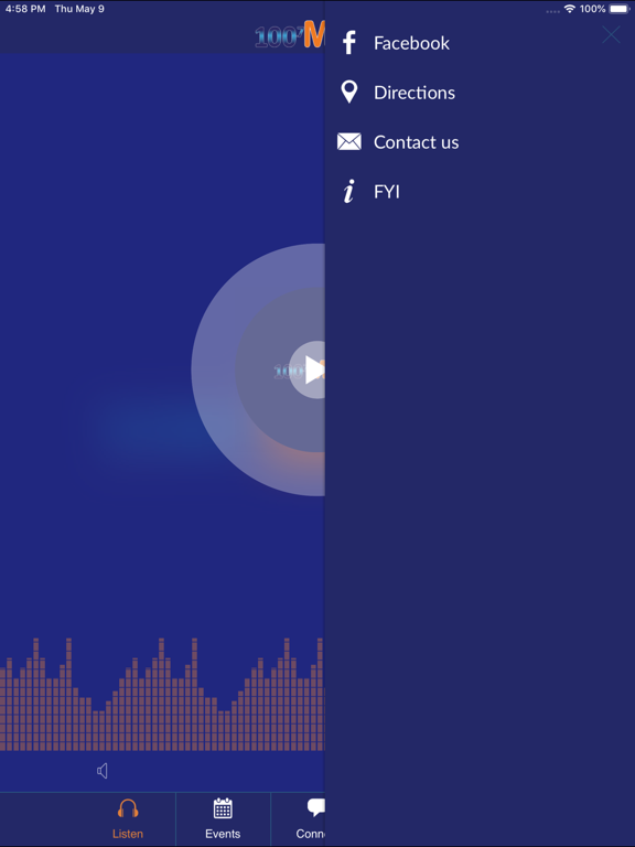 MYFM 100.7 iPad screenshot 2 - Music app