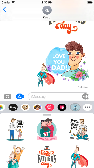 Screenshot #2 pour My Dear Father's Day Stickers