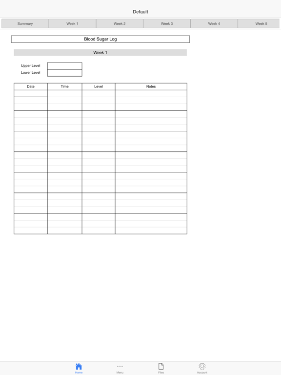Blood Sugar Log iPad screenshot