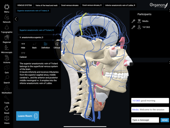 3D Organon iPad screenshot 3 - Medical app