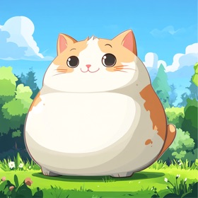 Purple Meow Cat