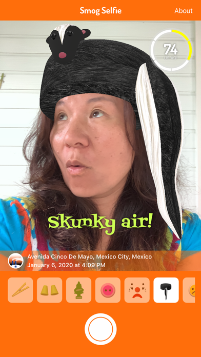 Smog Selfie iPhone screenshot 4 - Weather app