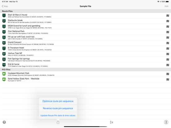 Road Trip Planner Viewer iPad screenshot 4 - Travel app