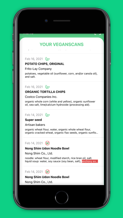 VeganLens: Vegan & Health Info Screenshot