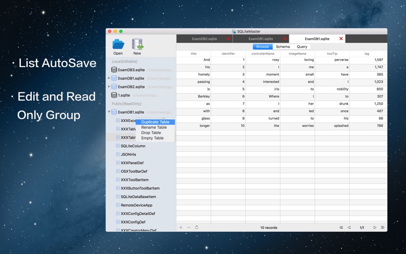 Screenshot #2 pour SQLiteMaster
