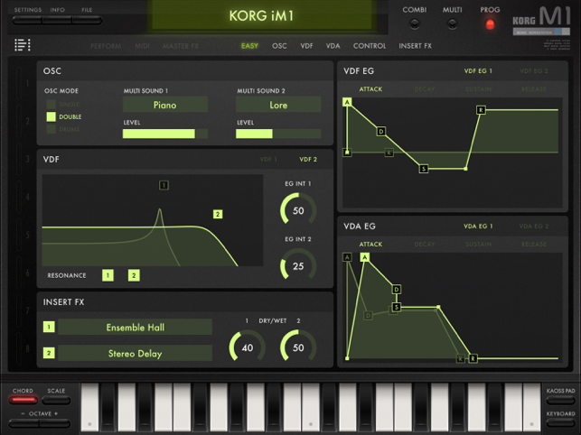 KORG iM1 Screenshot