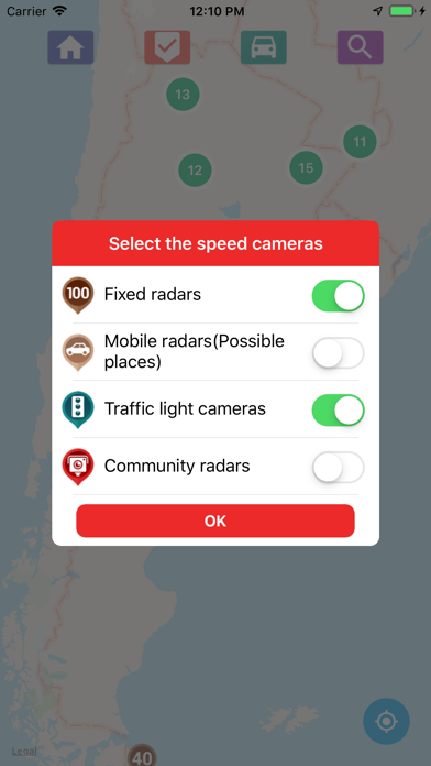 Speed Cameras Radar Screenshot