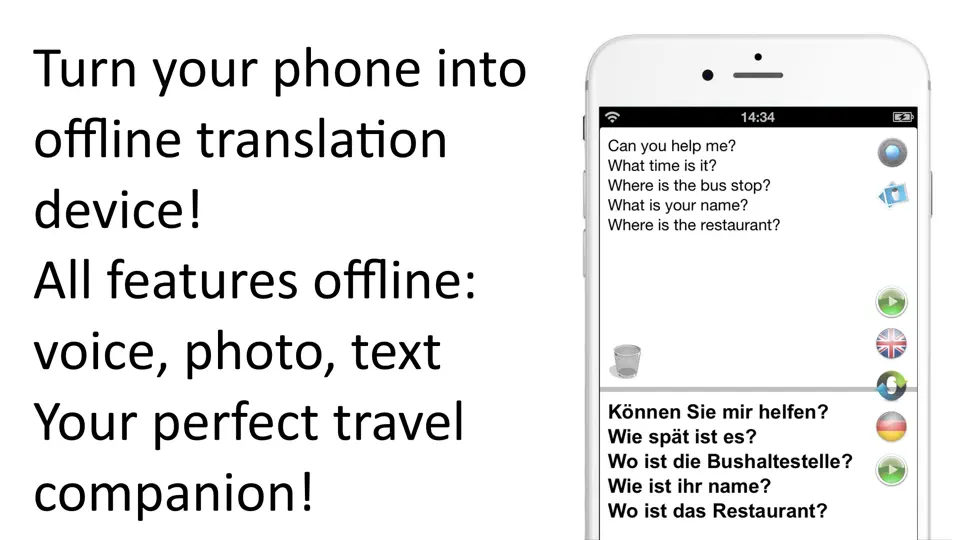 Captura de pantalla de Offline Translator: German en iPhone 1