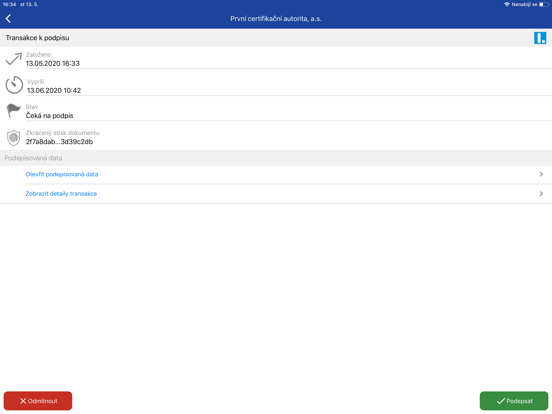 Screenshot #4 pour I.CA RemoteSign
