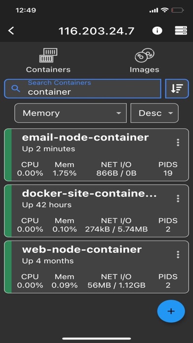 Docker Management Screenshot