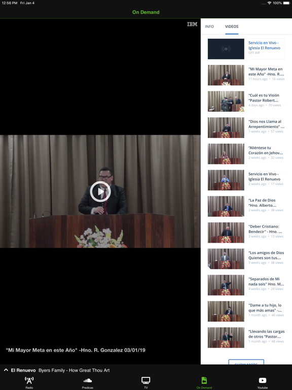 El Renuevo iPad screenshot 4 - Music app