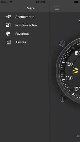 Captura de pantalla de Anemómetro: Velocidad Viento en iPhone 3