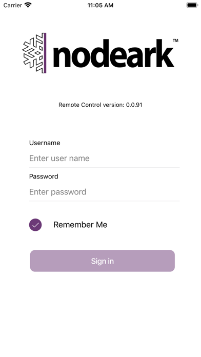 Nodeark Remote Control app screenshot