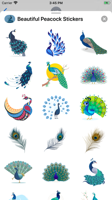 Screenshot #2 pour Beautiful Peacock Stickers