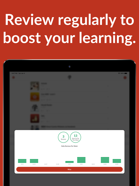 Japanese Flashcards – Manabi iPad screenshot 5 - Education app