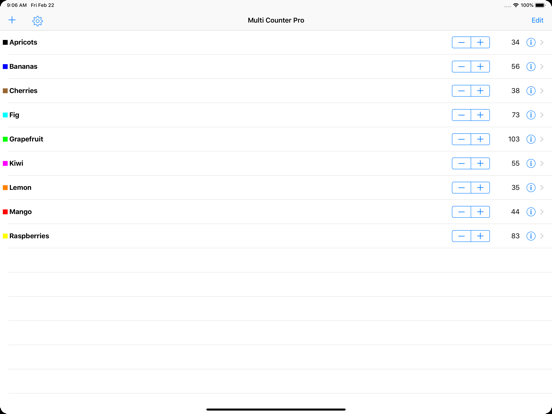 Multi Counter Pro iPad screenshot