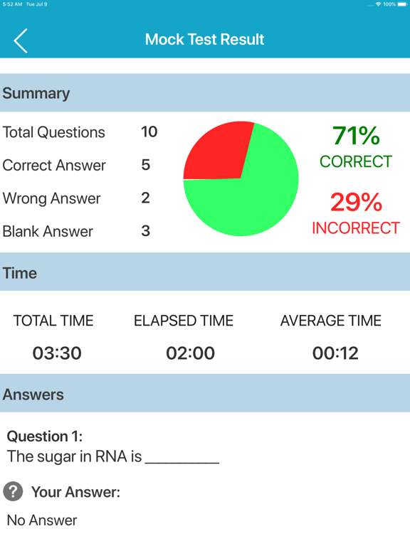 Medical Biochemistry Quiz iPad screenshot