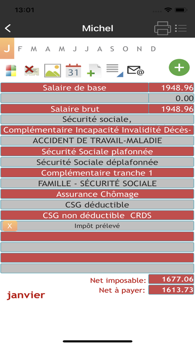BULLETIN DE SALAIRE Screenshot