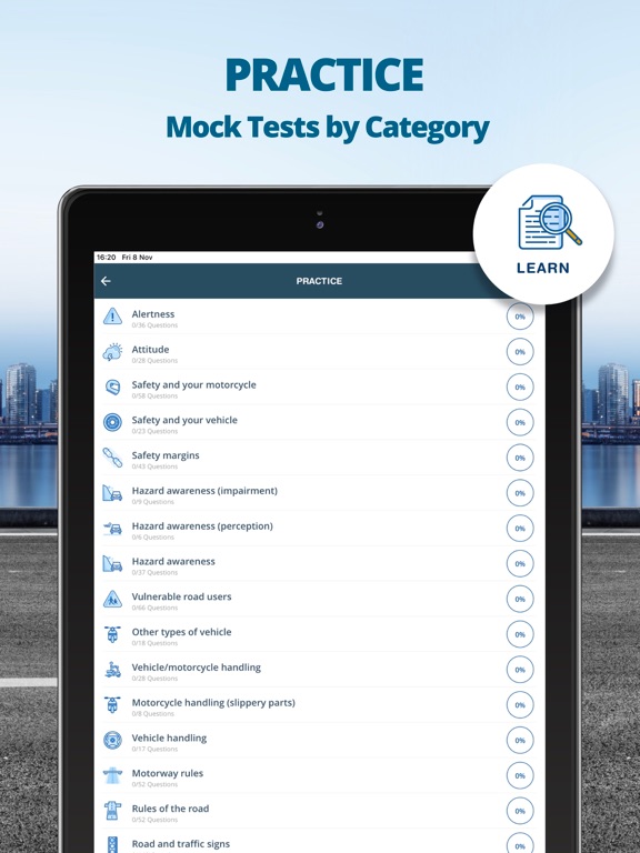 UK Motorcycle Theory Test Kit iPad screenshot 5 - Reference app