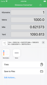 Distance Converter Km Mile Yd screenshot