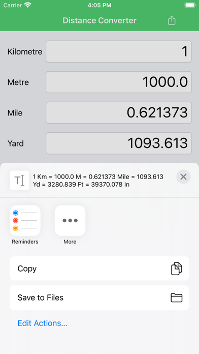Screenshot #2 pour Distance Converter Km Mile Yd